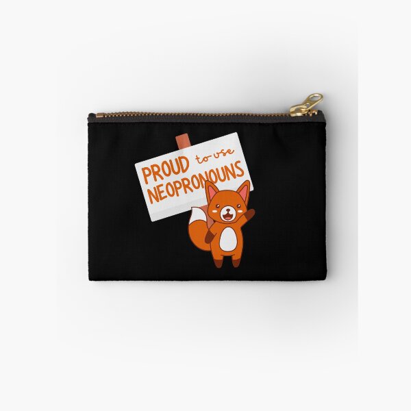 Item preview, "Proud to use neopronouns" fox designed and sold by campfiredesigns.