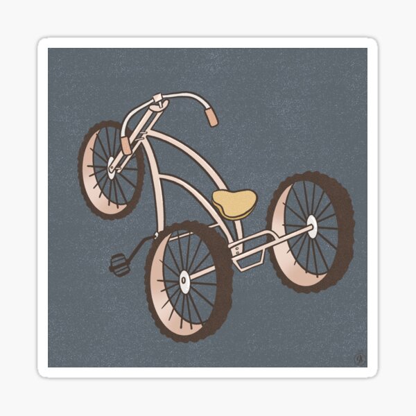 "Tricycle" Sticker for Sale by jennastaller Redbubble