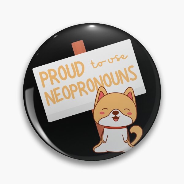 Artikelvorschau, "Stolz auf die Verwendung von Neopronomen" Corgi entworfen und verkauft von campfiredesigns.