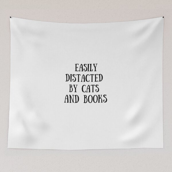 Item preview, Easily Distracted By Cats And Books designed and sold by Pea Fitness.
