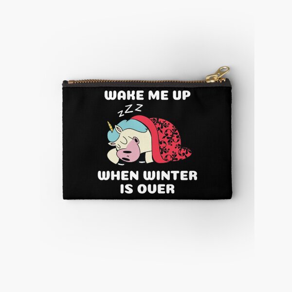 Item preview, Wake Me Up When Winter Is Over Cute Sleeping Unicorn designed and sold by arrowroses.