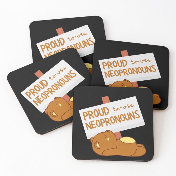 Item preview, "Proud to use neopronouns" brown bear designed and sold by campfiredesigns.