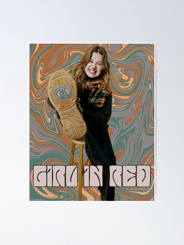 "retro girl in red poster " Poster for Sale by imogeneve Redbubble