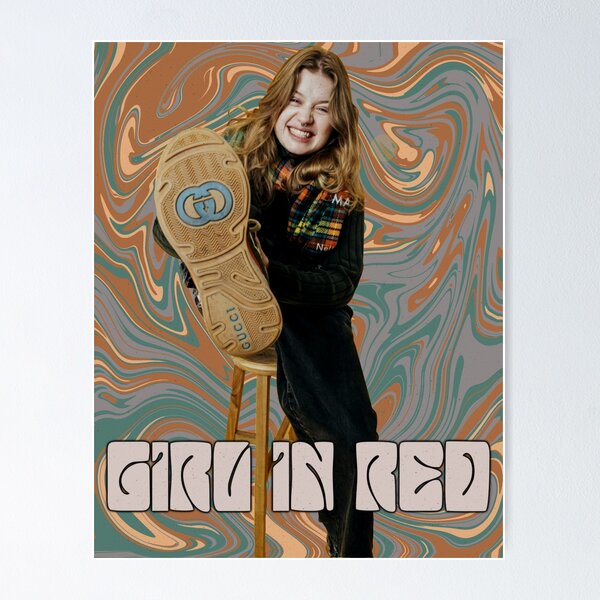 Item preview, retro girl in red poster  designed and sold by imogeneve.