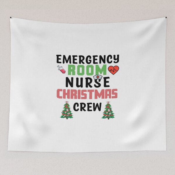 Aperçu de l'œuvre Équipe de Noël d'infirmière de salle d'urgence créée et vendue par Th3 Merch.