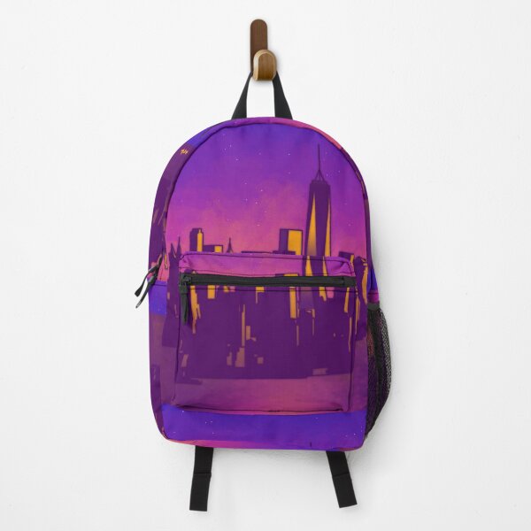 Item preview, New York City skyline in purple designed and sold by Lexolasart.