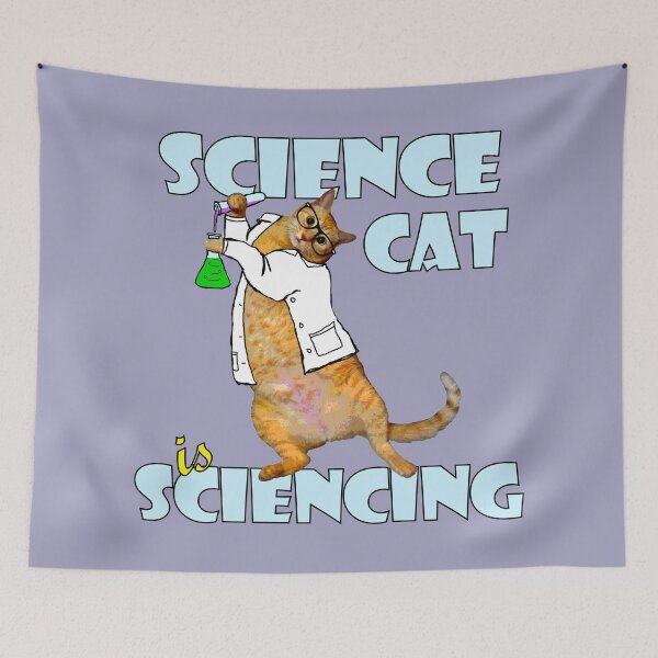 Item preview, Science Cat is Sciencing designed and sold by RawSunArt.