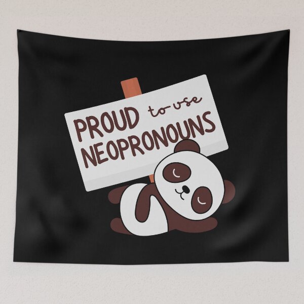 Item preview, "Proud to use neopronouns" panda bear designed and sold by campfiredesigns.