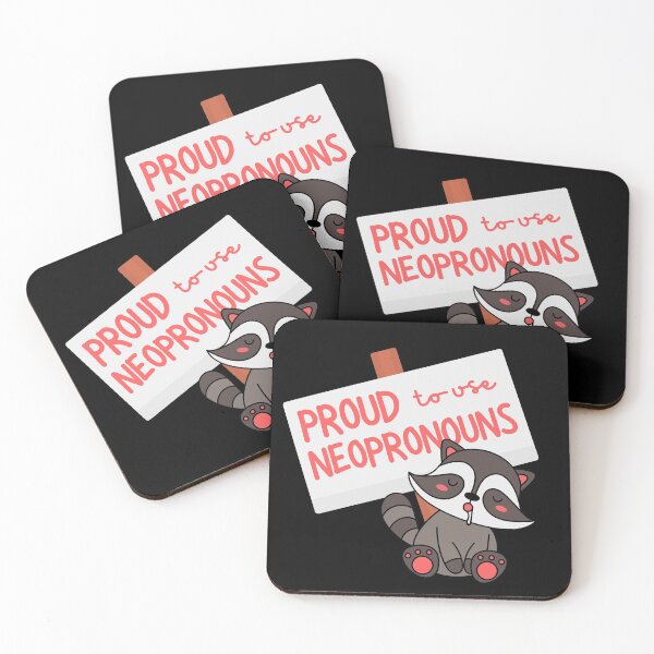 Item preview, "Proud to use neopronouns&" raccoon designed and sold by campfiredesigns.