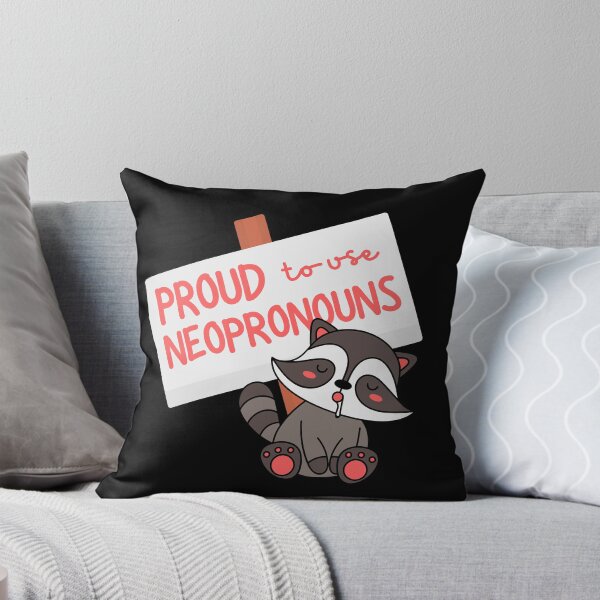 Item preview, "Proud to use neopronouns&" raccoon designed and sold by campfiredesigns.