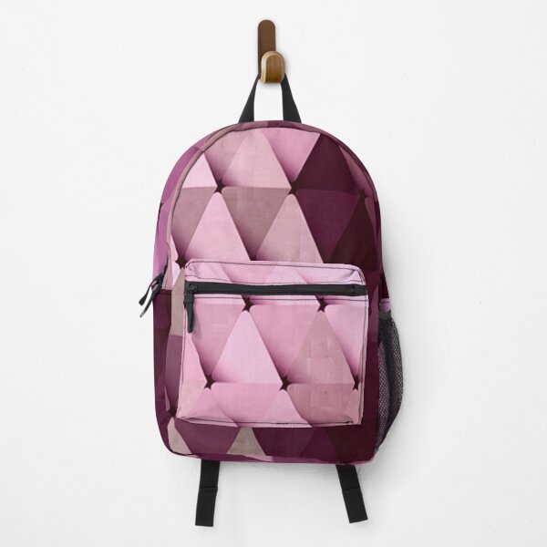 Item preview, Triangles Rainbow Pink Cranberry Tan designed and sold by LaurenWDesigns.