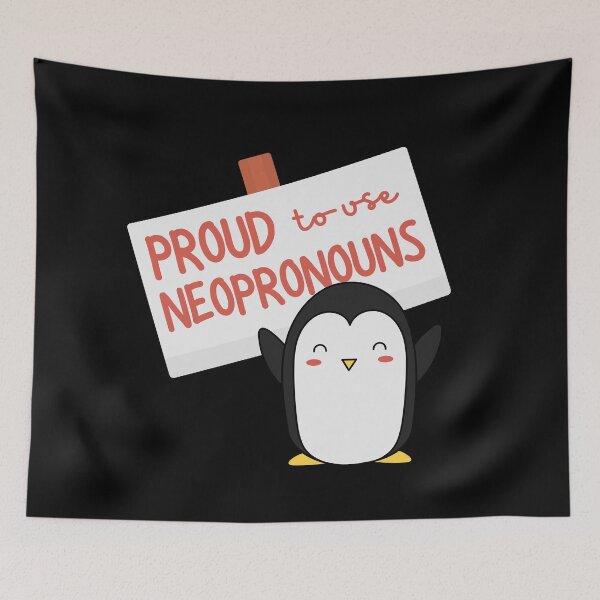Item preview, "Proud to use neopronouns" penguin designed and sold by campfiredesigns.