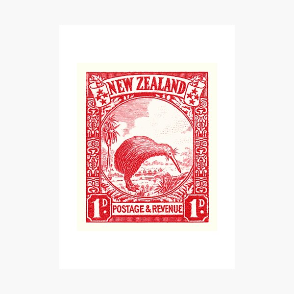 Item preview, 1936 NEW ZEALAND Kiwi Postage Stamp designed and sold by retrographics.