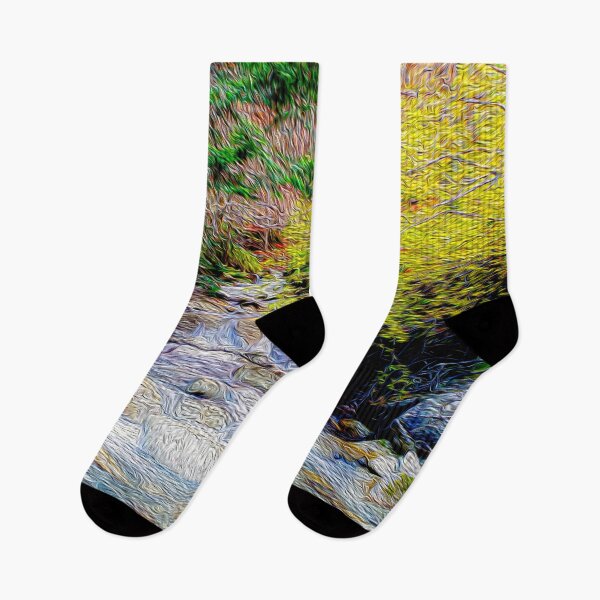 Item preview, river in forest autumn landscape designed and sold by ricobarinas.