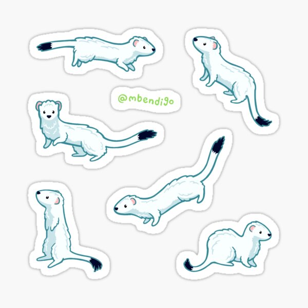 Item preview, Winter Weasels designed and sold by Macbendigo.