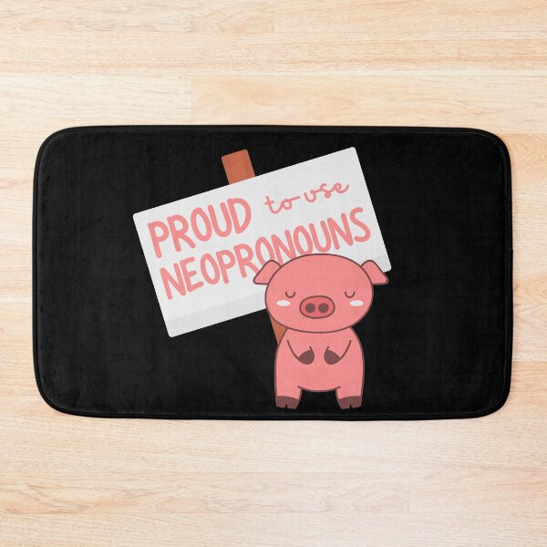 Item preview, "Proud to use neopronouns" pig designed and sold by campfiredesigns.
