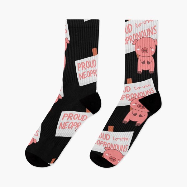 Item preview, "Proud to use neopronouns" pig designed and sold by campfiredesigns.