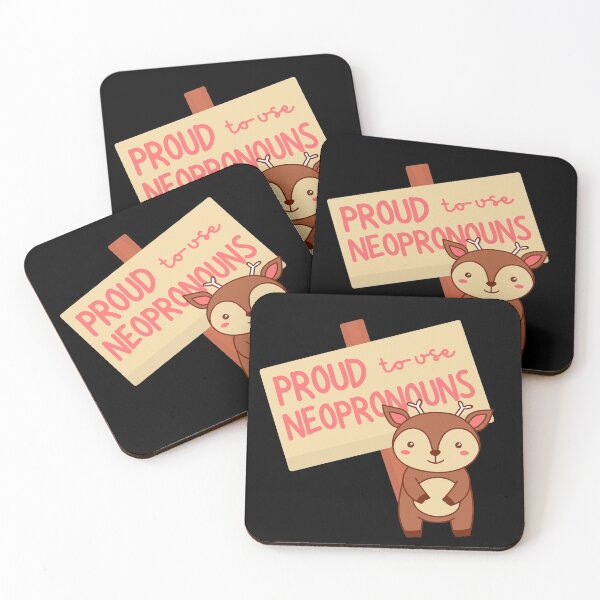 Item preview, "Proud to use neopronouns" deer designed and sold by campfiredesigns.