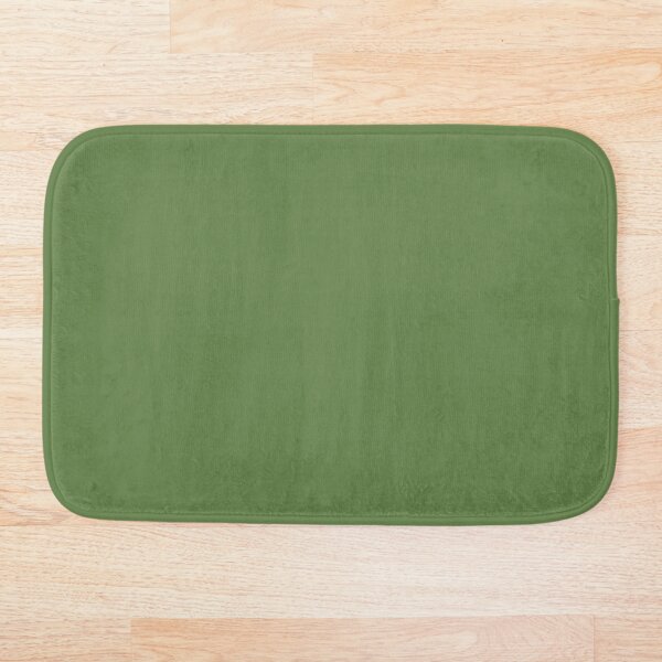 Natural Leaf Green Blend Solid Color Pairs To Sherwin Williams Talipot Palm SW 6726 Bath Mat