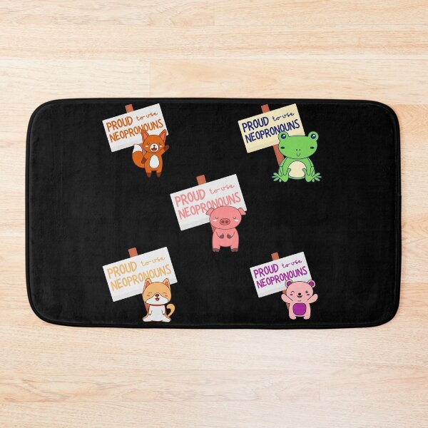 Item preview, "Proud to use neopronouns" cute animal pack designed and sold by campfiredesigns.