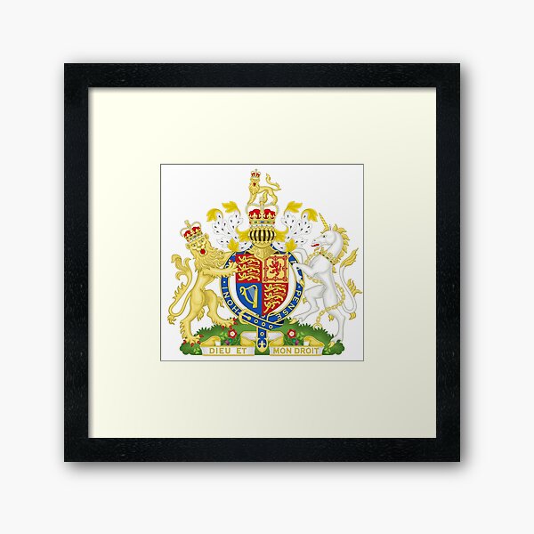 Royal Coat of Arms for the United Kingdom Framed Art Print
