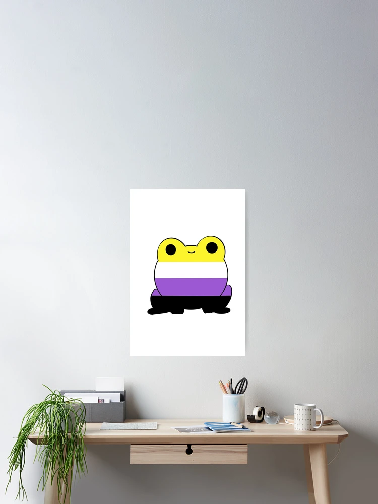 Thumbnail 2 of 3, Poster, Nonbinary Frog designed and sold by Nonbinaryfrog.