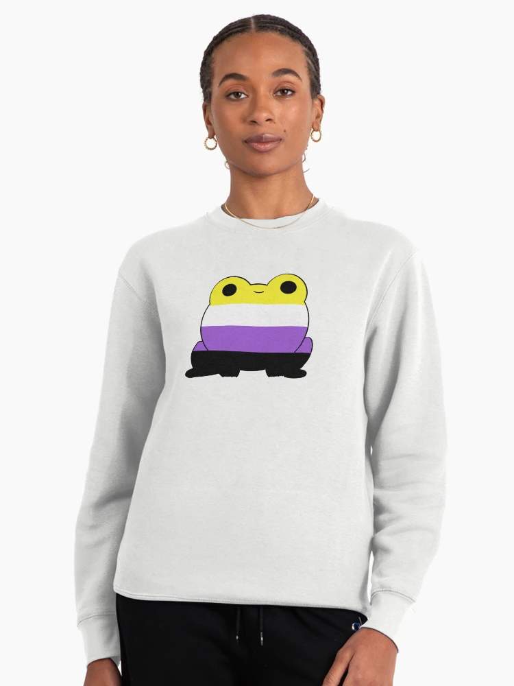 Thumbnail 3 of 6, Pullover Sweatshirt, Nonbinary Frog designed and sold by Nonbinaryfrog.
