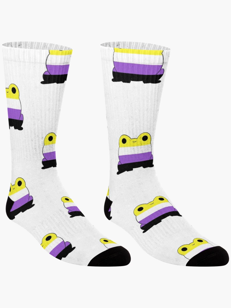 Thumbnail 3 of 5, Socks, Nonbinary Frog designed and sold by Nonbinaryfrog.