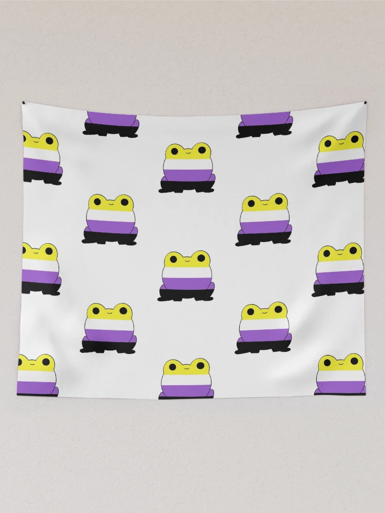 Thumbnail 2 of 3, Tapestry, Nonbinary Frog designed and sold by Nonbinaryfrog.