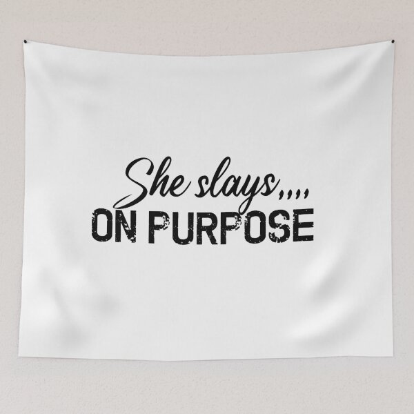 Item preview, She Slays On Purpose, Motivational Quotes designed and sold by OnPurposeMarket.