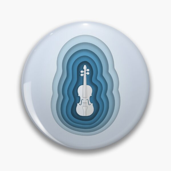 Item preview, Paper Cutout Origami  - TwoSet Violin Musical Blue Design designed and sold by Wizzles Emporium.