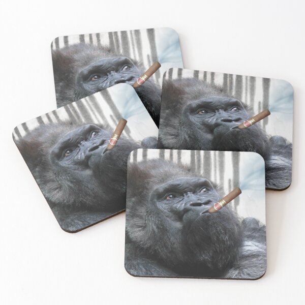 Item preview, Cigar Smoker Smoking Gorilla Primate Puffing a Stogie designed and sold by Bill Herrin.