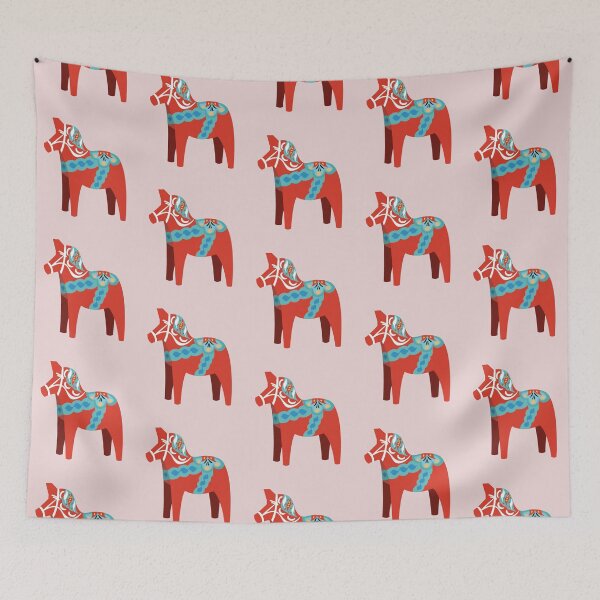 Item preview, Red Dala Horse designed and sold by Cintia Tamanaha.