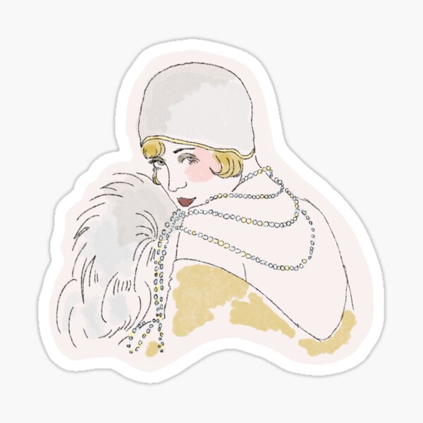 Artikel-Vorschau von Flapper Style Lady Vintage 1920er Jahre, designt und verkauft von pinktigercasino.