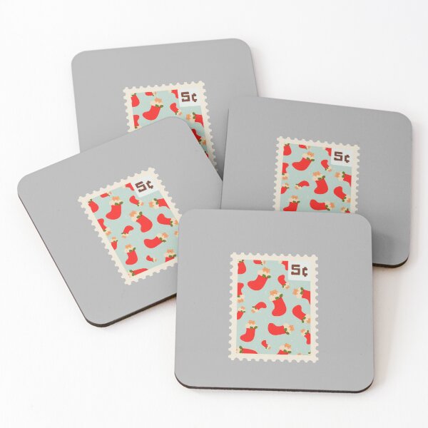 Item preview, Christmas Stockings with Cats Stamp designed and sold by ViolettLight.