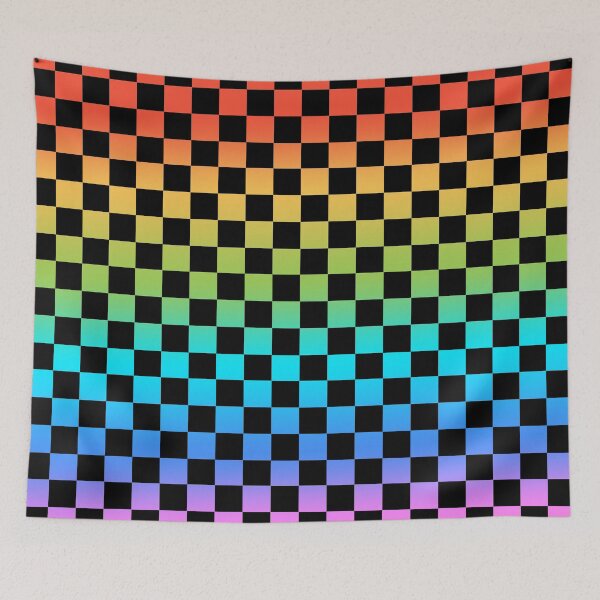 Item preview, Rainbow Checkerboard (Black) designed and sold by misimichu.