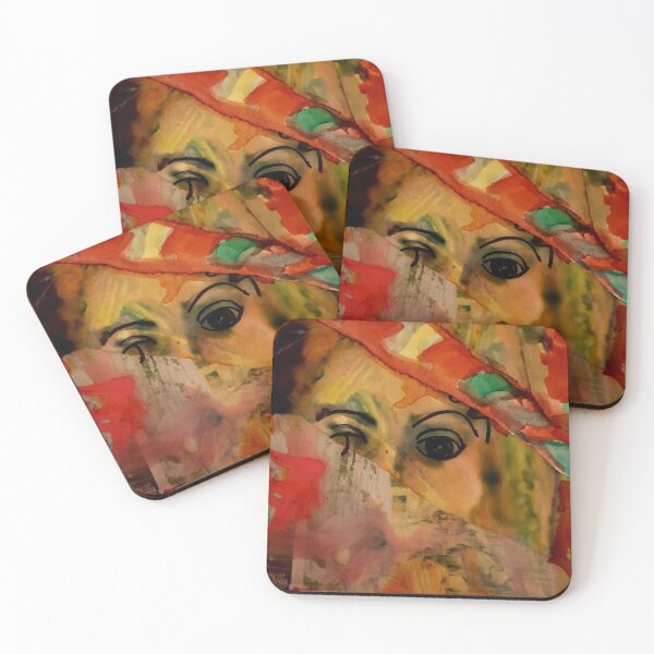 Item preview, Funky Face Collection 6 Hot RED and Funky designed and sold by vivbrad.
