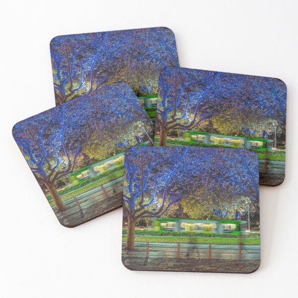 Item preview, Melbourne tram at night designed and sold by iansmissenphoto.