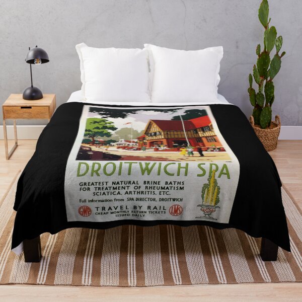 Item preview, retro classic Droitwich Spa poster designed and sold by CorasPosters.