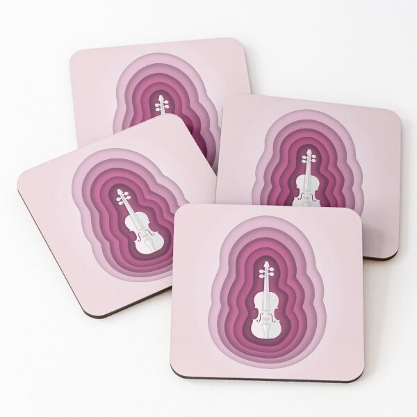 Item preview, Paper Cutout Origami  - TwoSet Violin Musical Pink Design designed and sold by Wizzles Emporium.