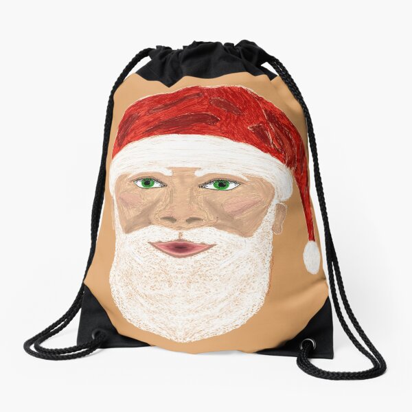 Santa Claus version 2 Drawstring Bag