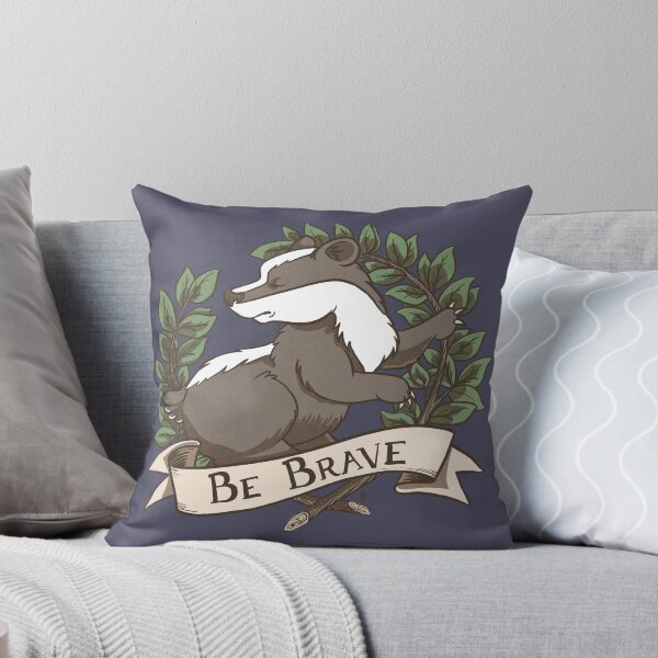Item preview, Be Brave Badger Crest designed and sold by blackunicorn.