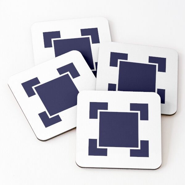 Item preview, Navy Blue Overlapping Squares On White II designed and sold by rewstudio.