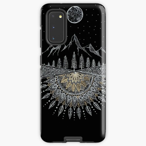 Moon and Stars Night Sky Mountain Range Arrow Mandala Samsung Galaxy Tough Case