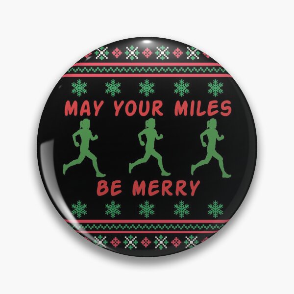 Item preview, May Your Miles Be Merry - Ugly Christmas Sweater - Woman Trail Runner  designed and sold by HeatherPore.
