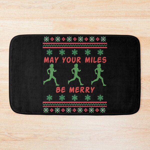 Item preview, May Your Miles Be Merry - Ugly Christmas Sweater - Woman Trail Runner  designed and sold by HeatherPore.