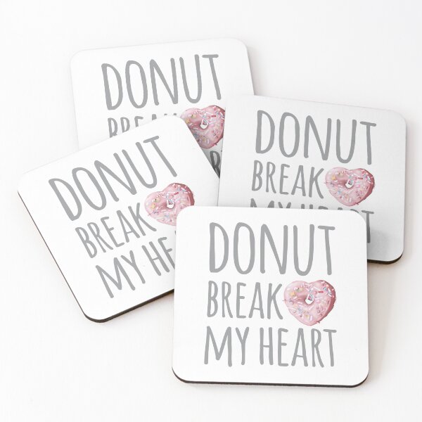 Item preview, Donut Break My Heart Doughnut Love Valentines designed and sold by FiveDucklings.