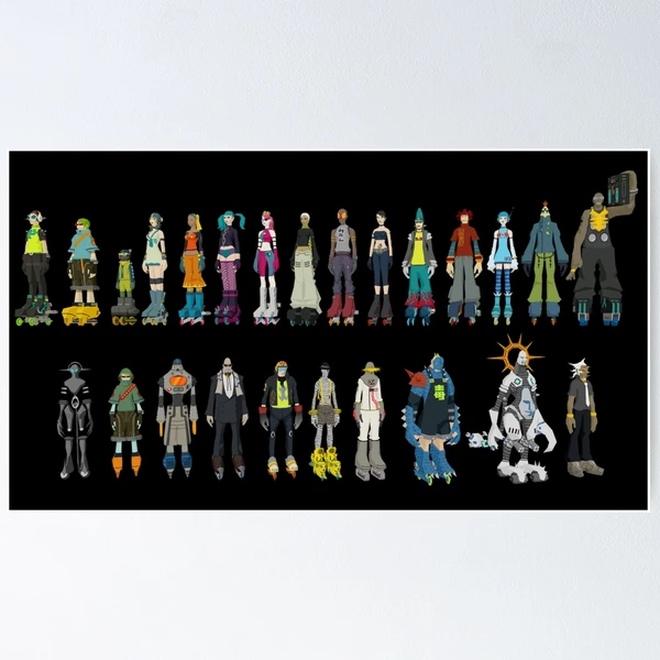 Jet Set Radio Future (JSRF) Full Character Lineup Poster for