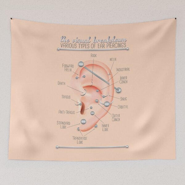 Item preview, Ear Piercing Chart designed and sold by Jarrod Vandenberg.