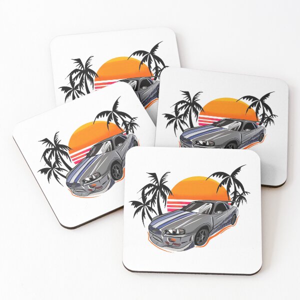 Item preview, Retro Skyline GTR R34 beach  designed and sold by lucky-fern.